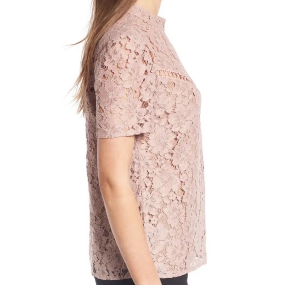 Wayf Elegant Lace Top in Blush Pink Nude - Picture 11 of 12